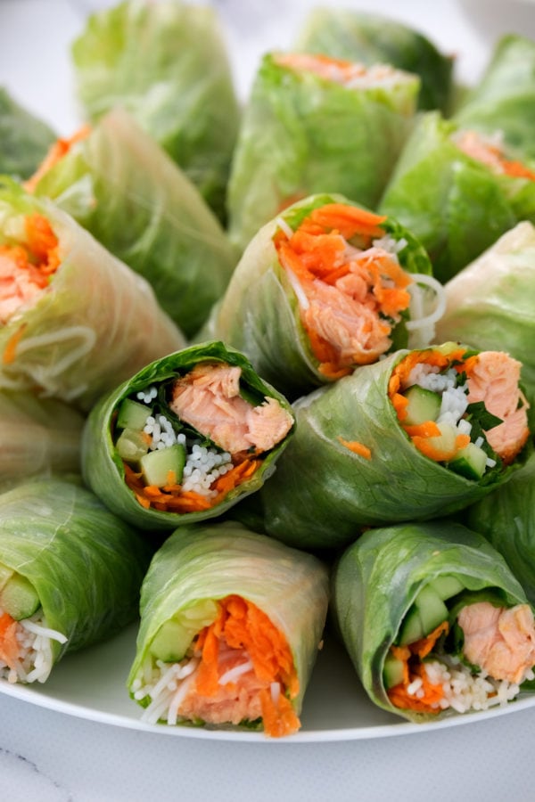 delicious Salmon Spring Rolls