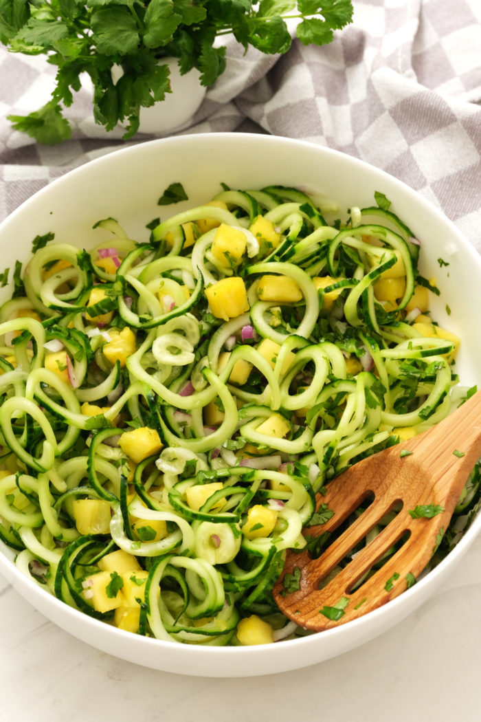 Spiralized Cucumber Salad