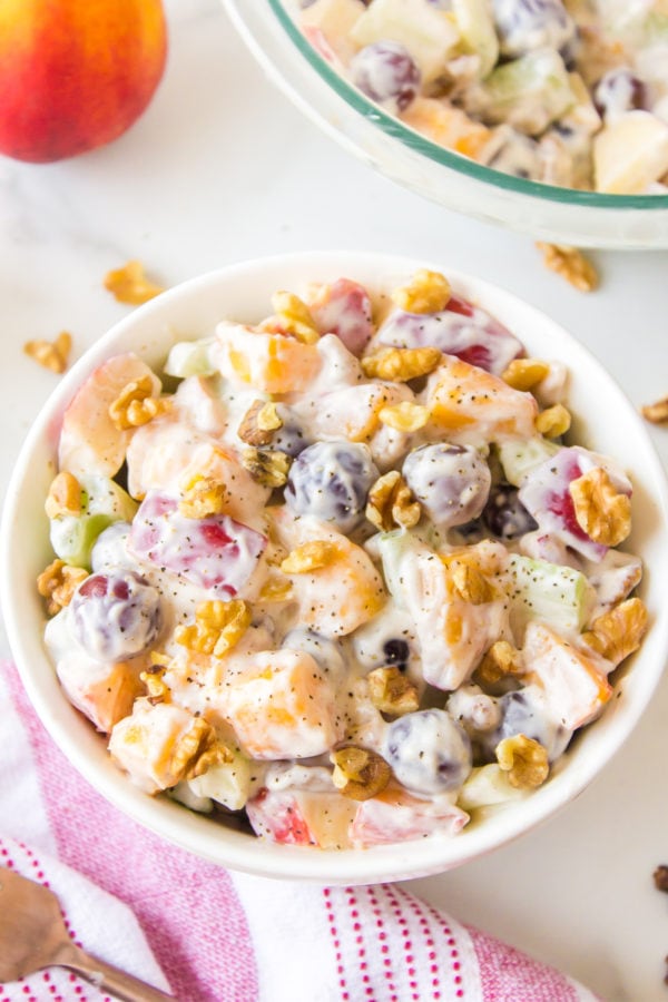 peach waldorf salad