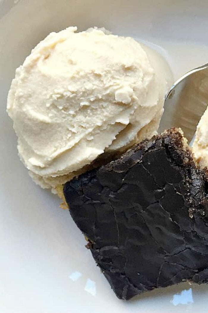 ice cream and brownie
