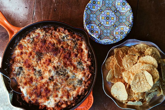 https://reluctantentertainer.com/wp-content/uploads/2016/09/Chicken-White-Bean-Mozzarella-Dip-3-700x466.jpg