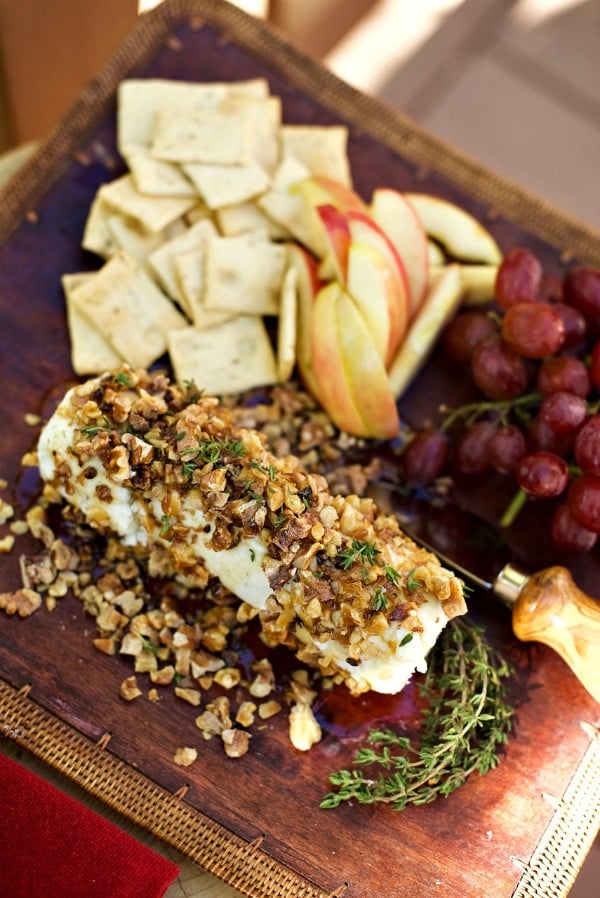 Walnut-Crusted Goat Cheese with Thyme Honey