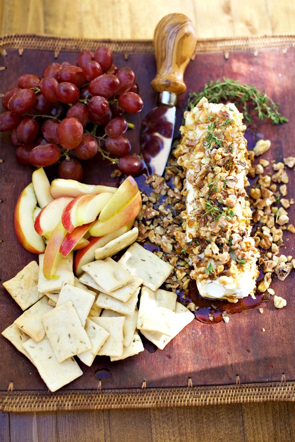 WalnutCrusted Goat Cheese with Thyme Honey Reluctant Entertainer