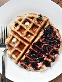 Chocolate Chip Coconut Gluten-Free Waffles are made with Pamela's baking mix, delicious to serve for any breakfast, brunch, or dinner!