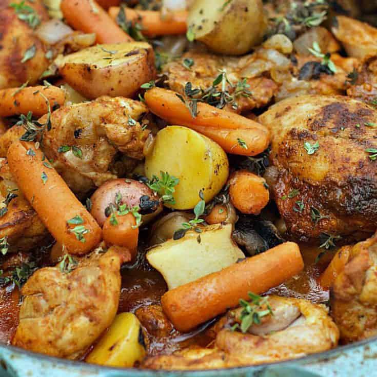 One-Pot Paprika Chicken Thighs - Reluctant Entertainer