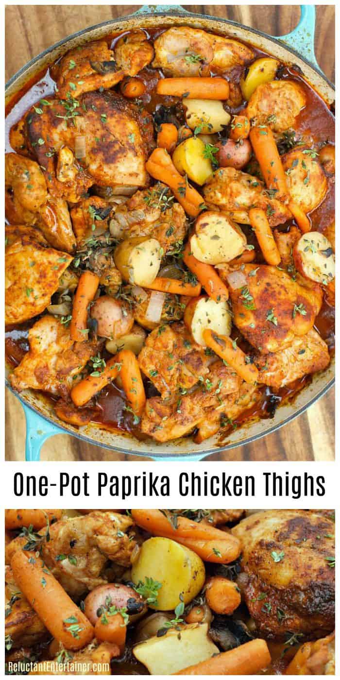 One Pot Paprika Chicken Thighs