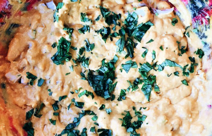 making the chicken pumpkin mixture