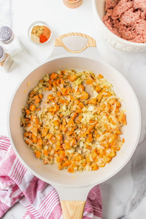 sweet potatoes and ground turkey