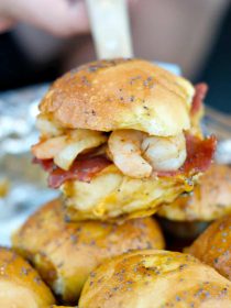 BEST Shrimp Bacon Sliders