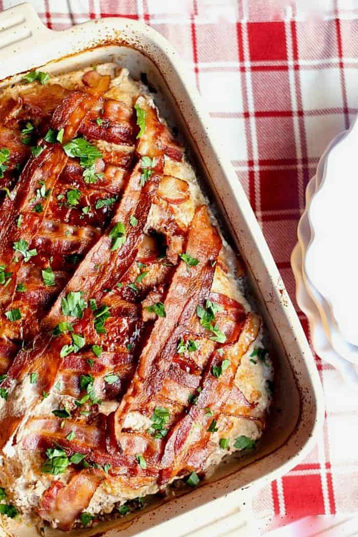 bacon wrapped turkey meat loaf