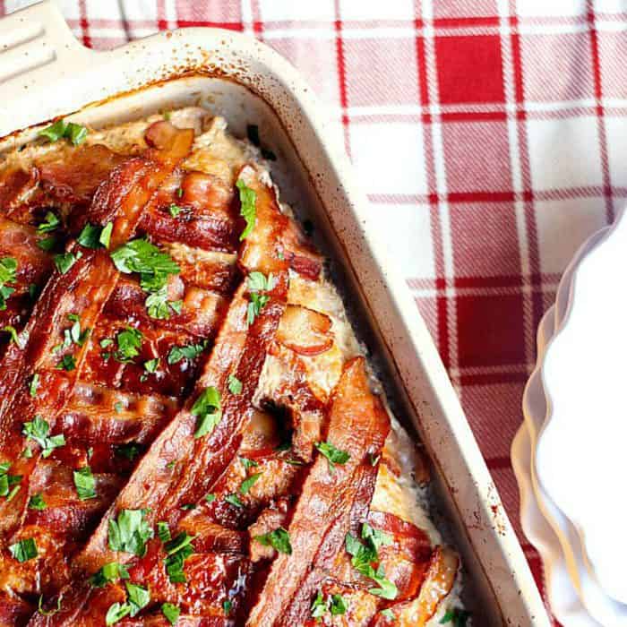 EASY Bacon Wrapped Turkey Meat Loaf