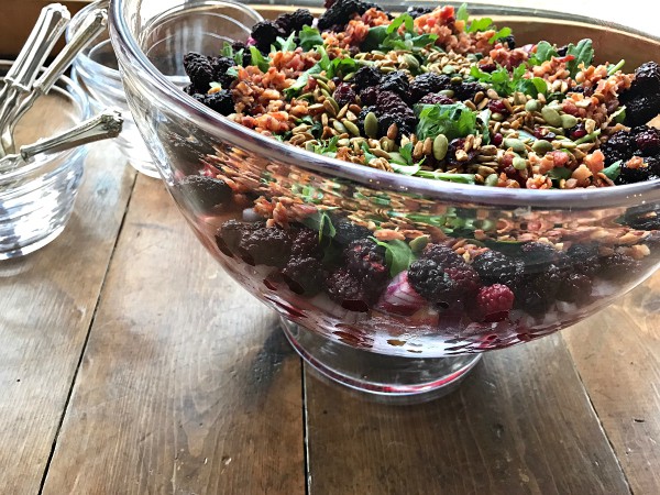beautiful Holiday Kale Berry Salad