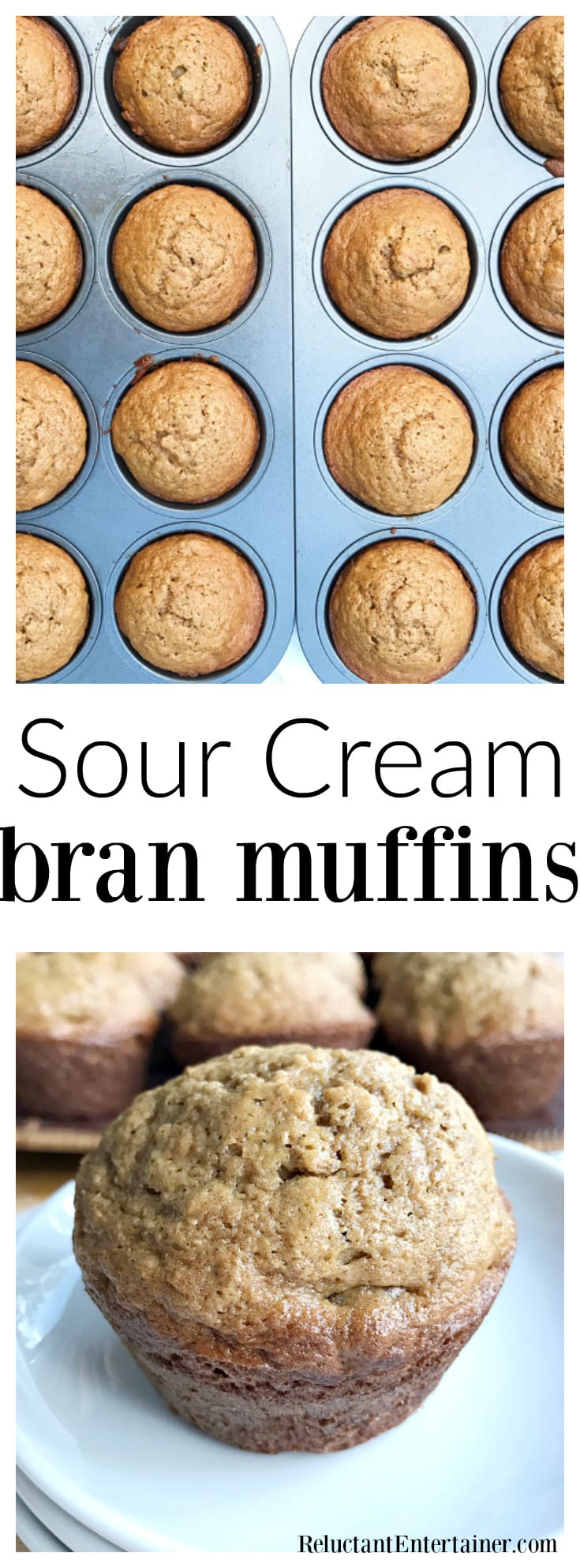 Sour Cream Bran Muffins Recipe at ReluctantEntertainer.com