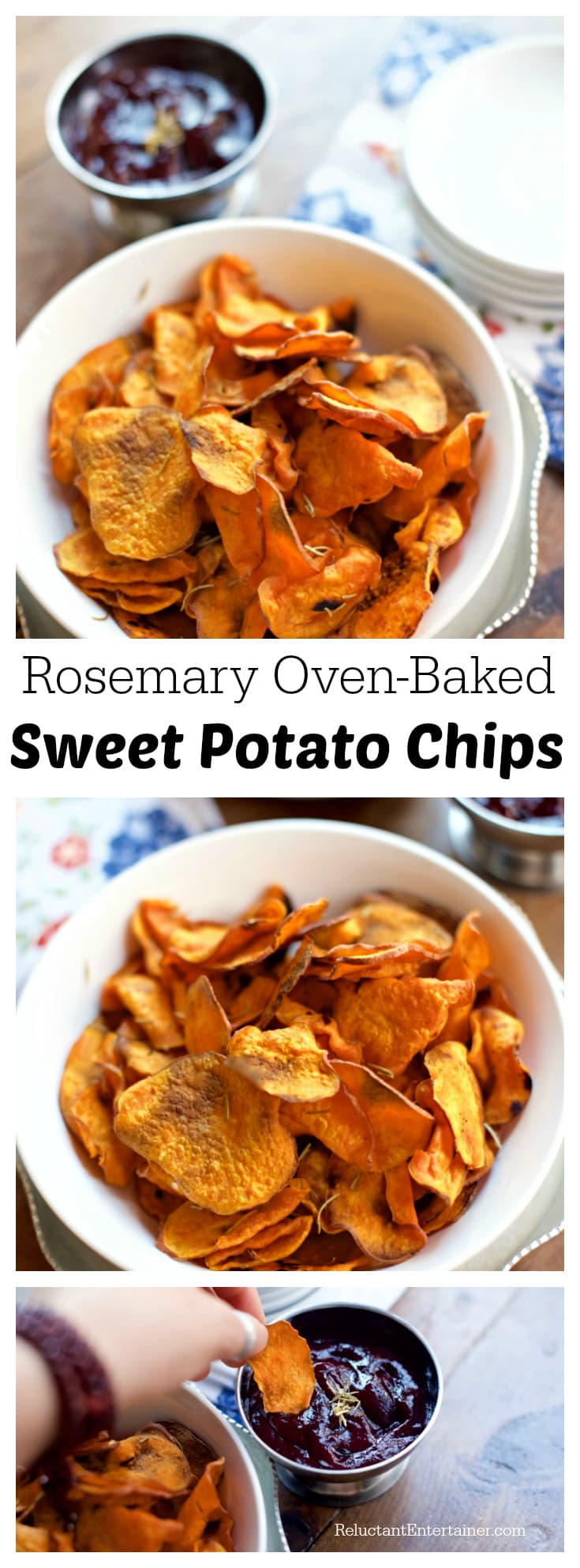 Rosemary Oven Baked Sweet Potato Chips