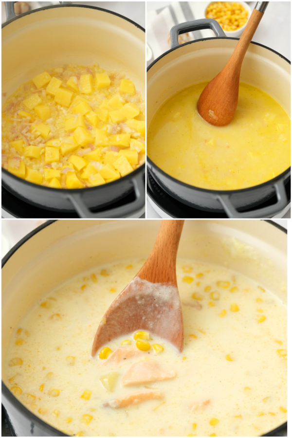 how to make corn chowder with salmon