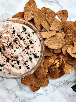 Creamy Cottage Cheese Salsa Dip at ReluctantEntertainer.com