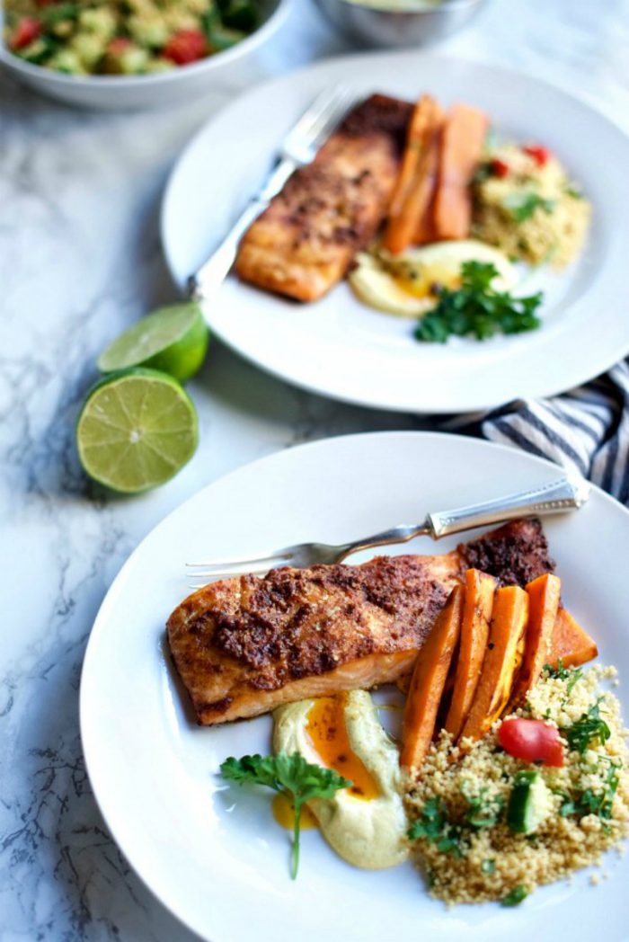 Middle-Eastern Baked Salmon Fillets