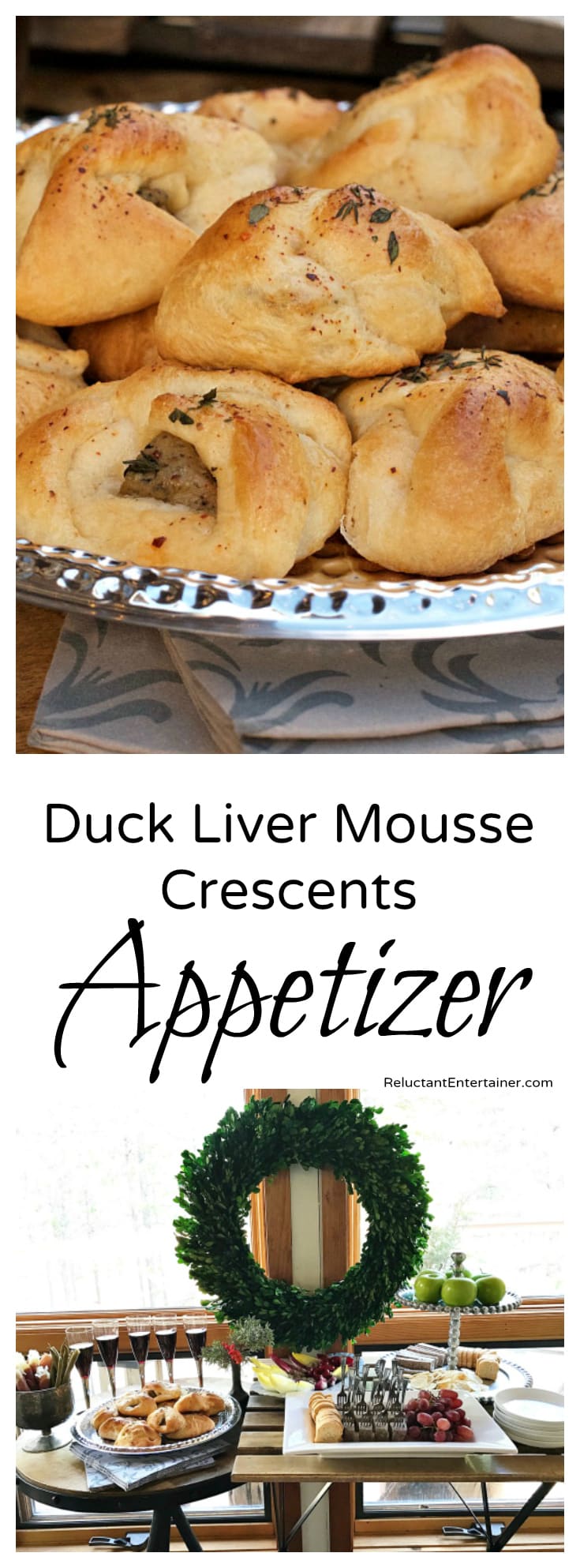 Duck Liver Mousse Crescents Appetizer