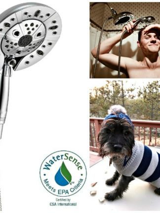 #DIY Bathroom Improvement with Delta In2ition Showerhead at ReluctantEntertainer.com