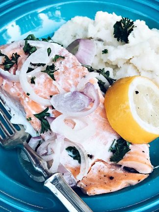 Skinnytaste's Slow Cooker Poached Salmon at ReluctantEntertainer.com