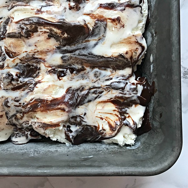 White Chocolate Peppermint Bark Ice Cream Cake