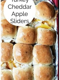 9x13 pan of turkey cheddar apple sliders