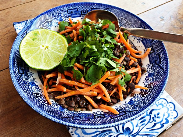 Carrot Lentil Cilantro Salad with Lime Recipe