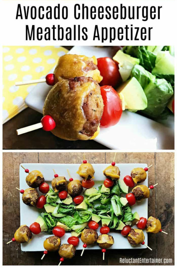 Avocado Cheeseburger Meatballs Appetizers