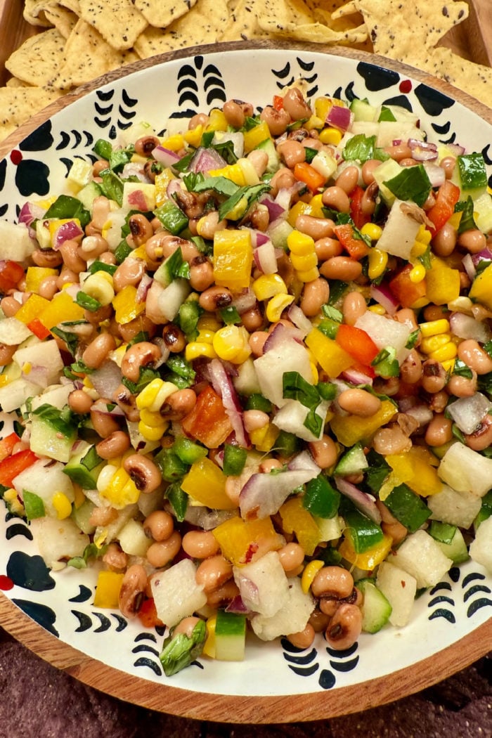 bowl of black eyed pea salad