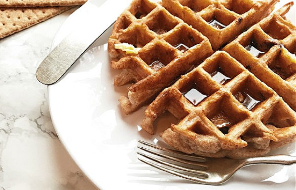 waffles with syrup