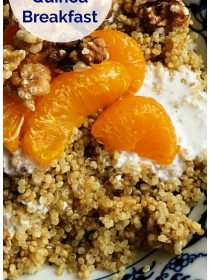 quinoa with mandarin oranges and walnuts