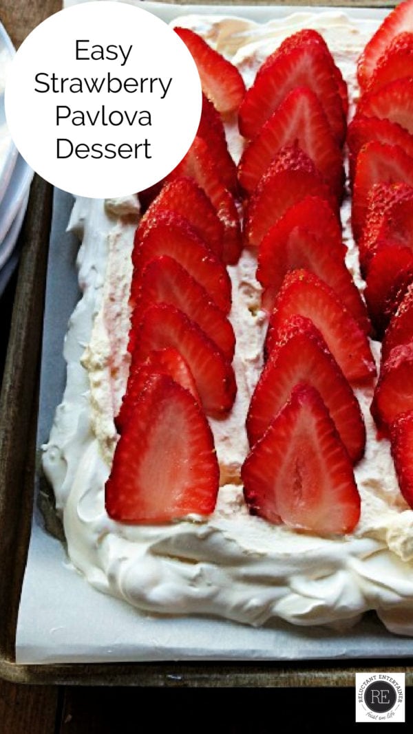 Easy Strawberry Pavlova Dessert