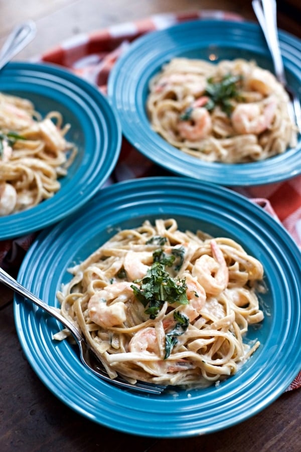 Creamy Shrimp Fettuccine Alfredo - Reluctant Entertainer