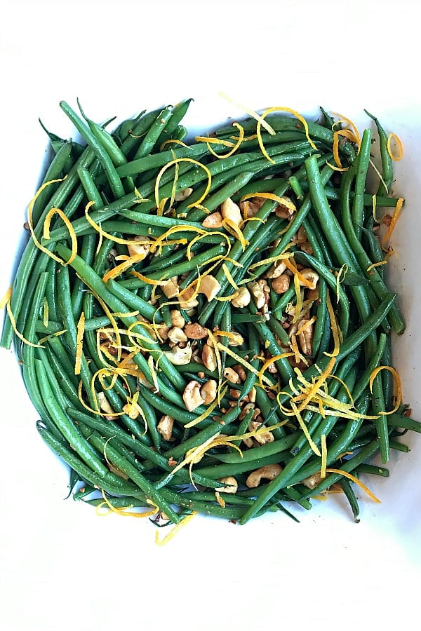 Cashew Green Beans with Orange Zest
