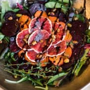 Roasted Beet and Yam Salad With Balsamic Glaze and Blood Orange