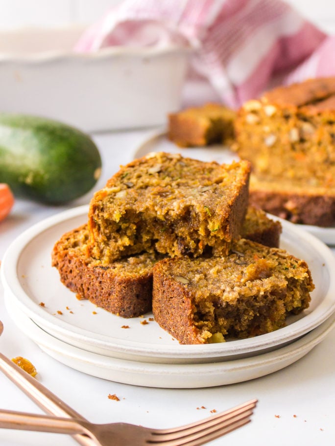 Carrot Zucchini Pineapple Bread - Reluctant Entertainer