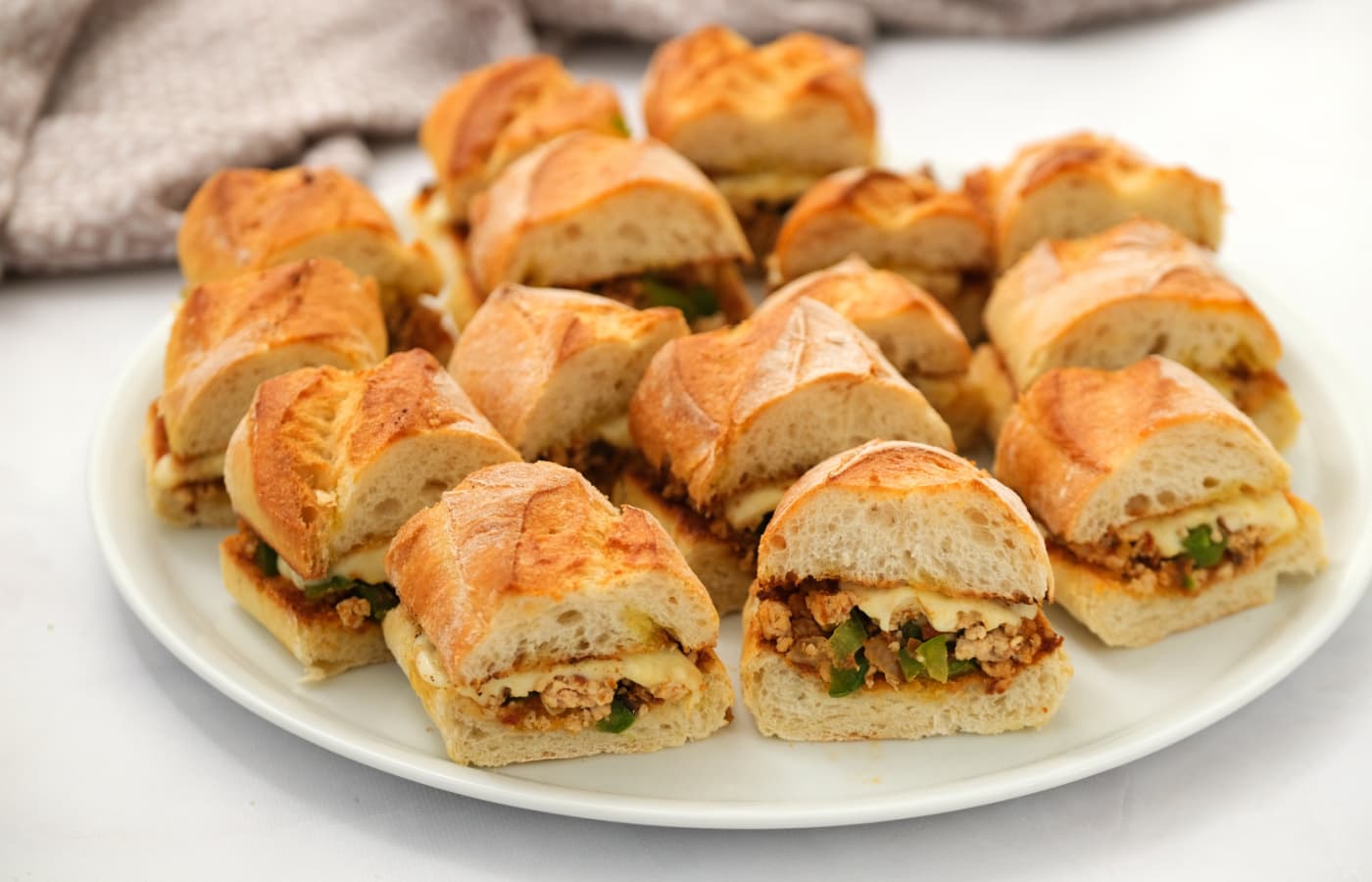 Ground Turkey Stroganoff Baguette Sandwiches