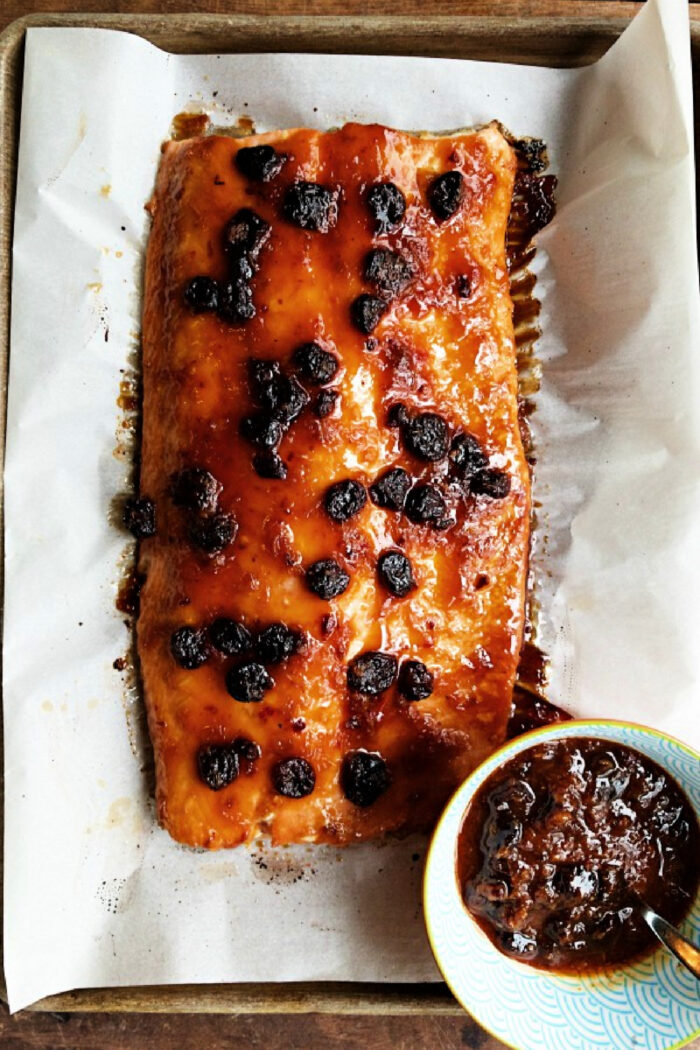 Easy Tart Cherry Teriyaki Salmon