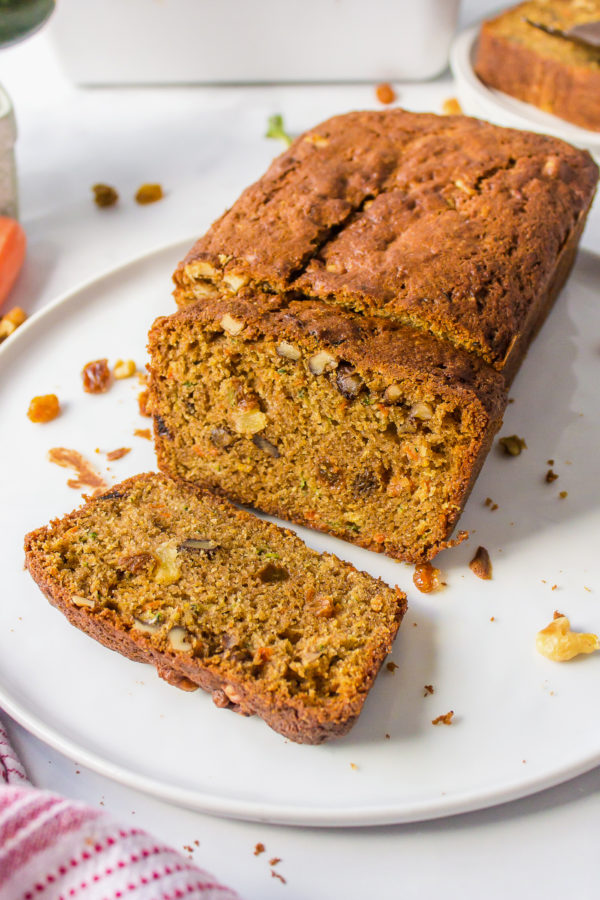 loaf of Carrot Zucchini cake