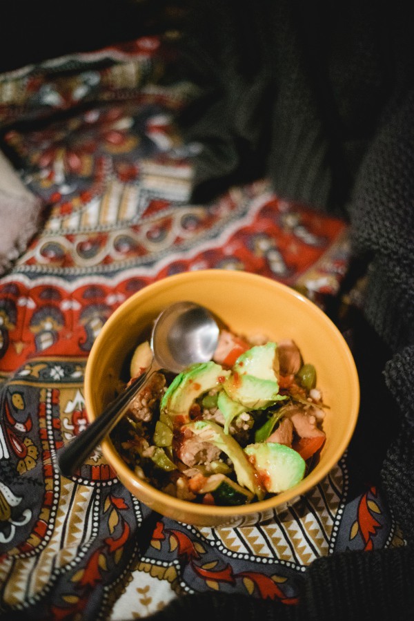 Honey Ginger Chicken Cauliflower Stir Fry