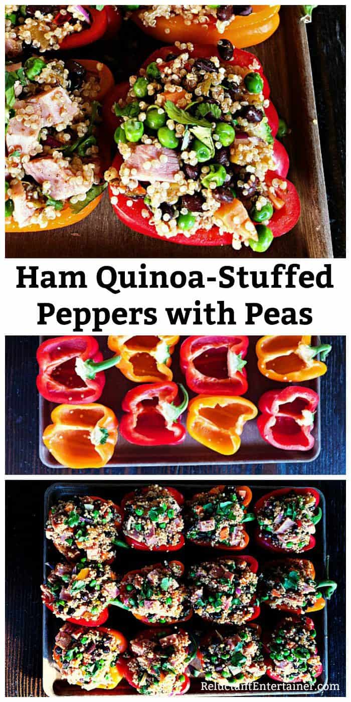 Ham Quinoa-Stuffed Peppers with Peas Recipe