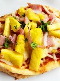 Pineapple Ham Flatbread Pizza Recipe