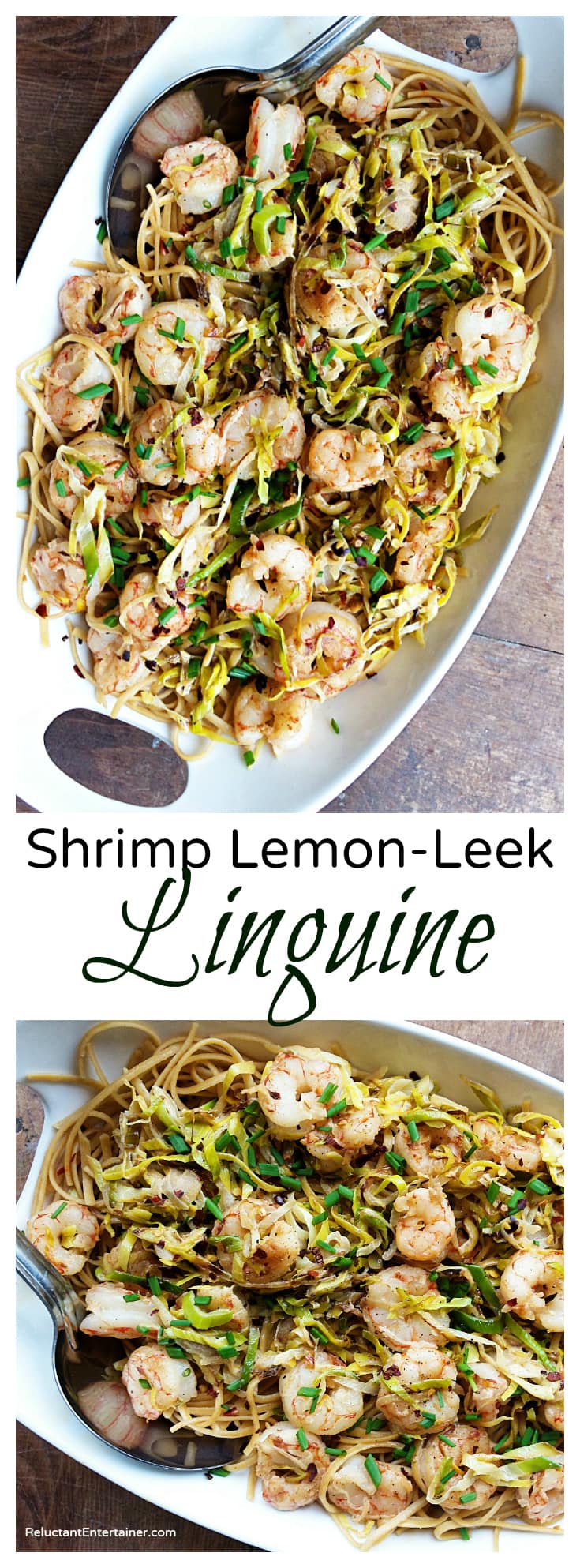Shrimp Lemon-Leek Linguine Recipe