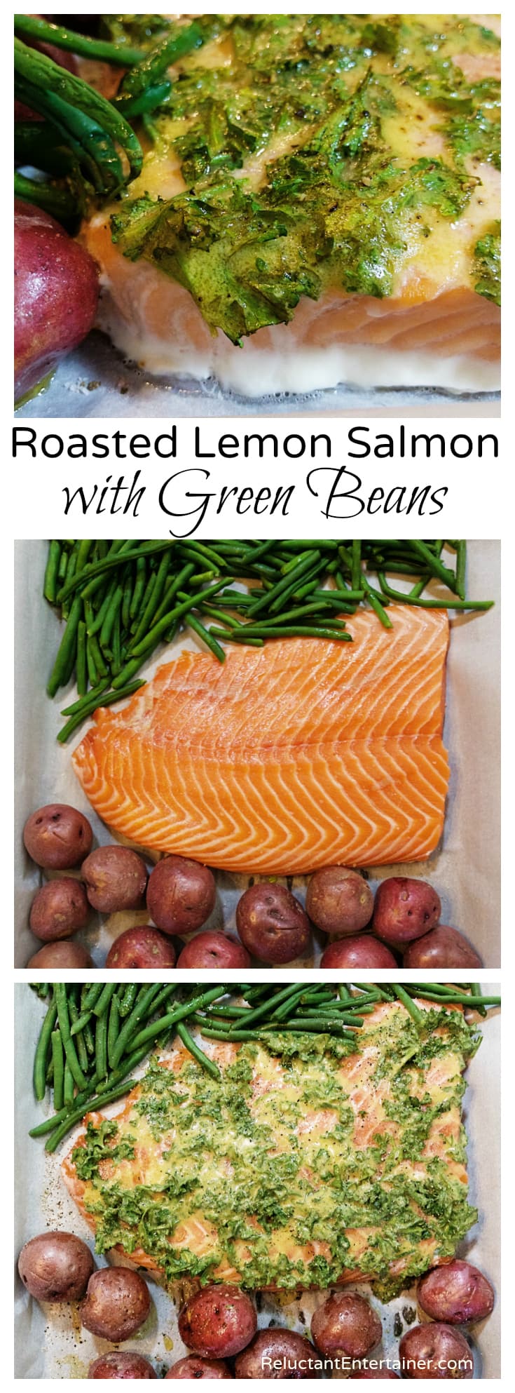 Roasted Lemon Salmon with Green Beans