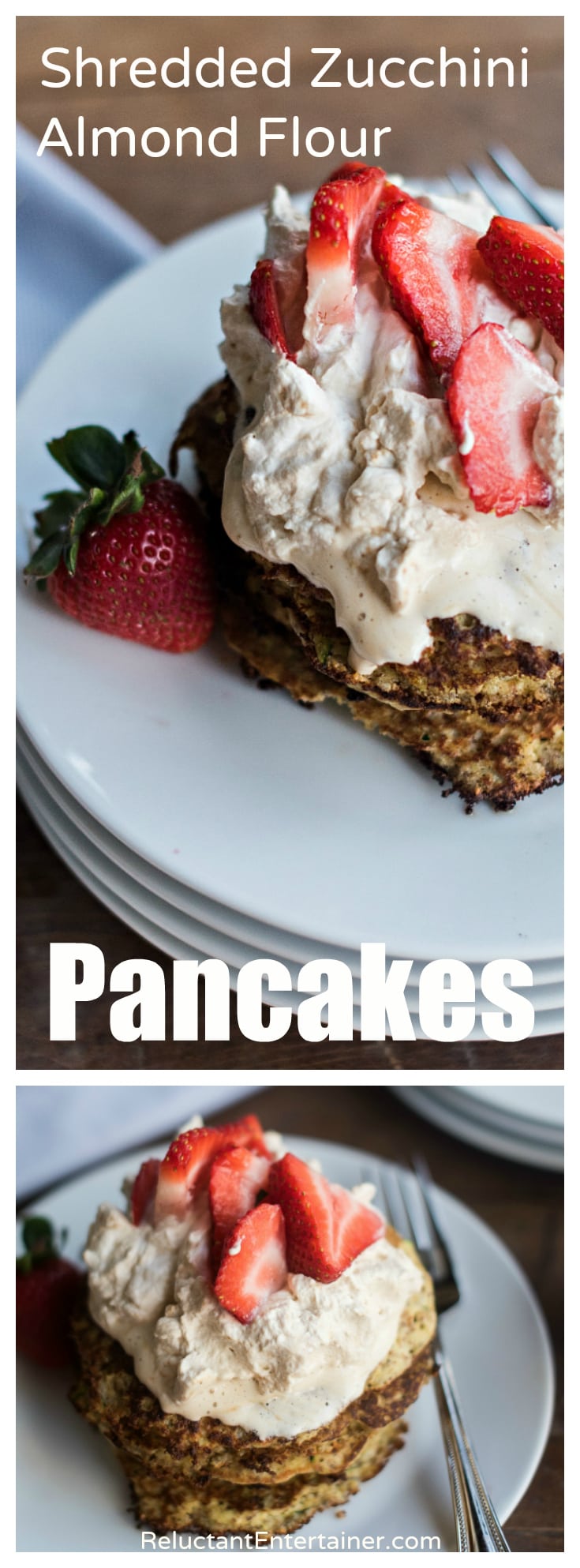 Shredded Zucchini Almond Flour Pancakes Reluctant Entertainer