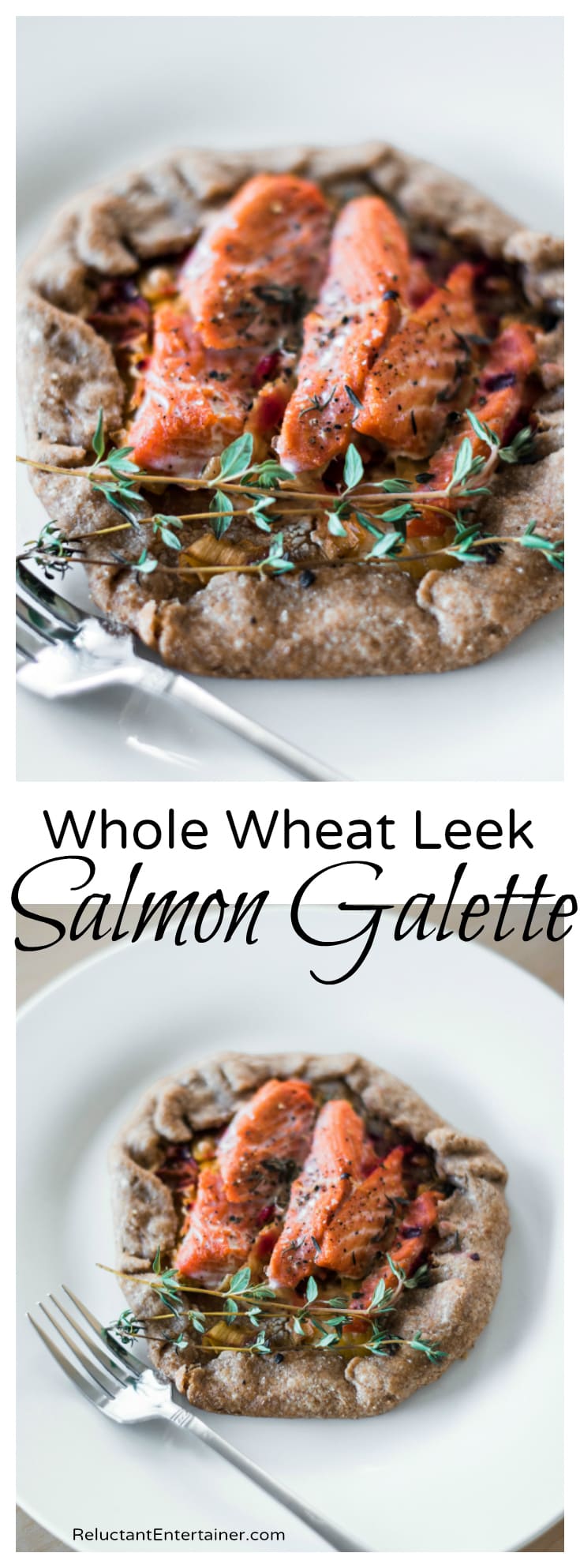 Whole Wheat Leek Salmon Galette