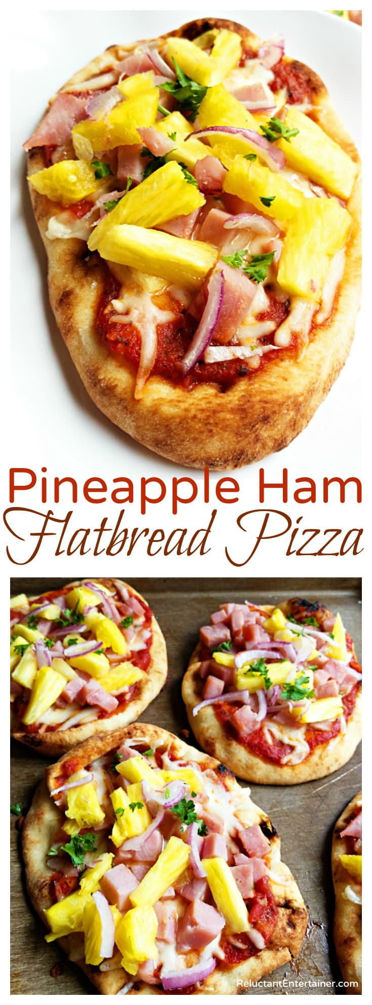 Pineapple Ham Flatbread Pizza Recipe - Reluctant Entertainer