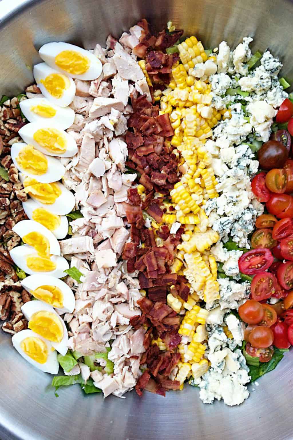 Southern Cobb Salad with Sweet Onion Dressing - Reluctant Entertainer