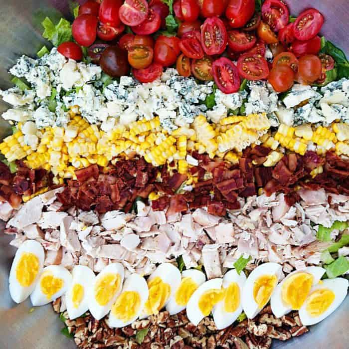 Southern Cobb Salad with Sweet Onion Dressing - Reluctant Entertainer