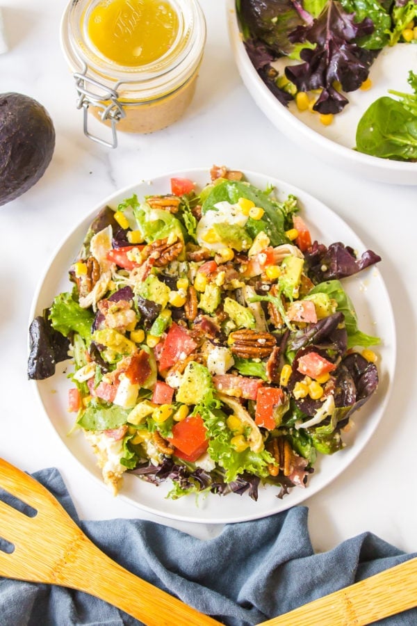 serving of Southern Cobb Salad with Sweet Onion Dressing